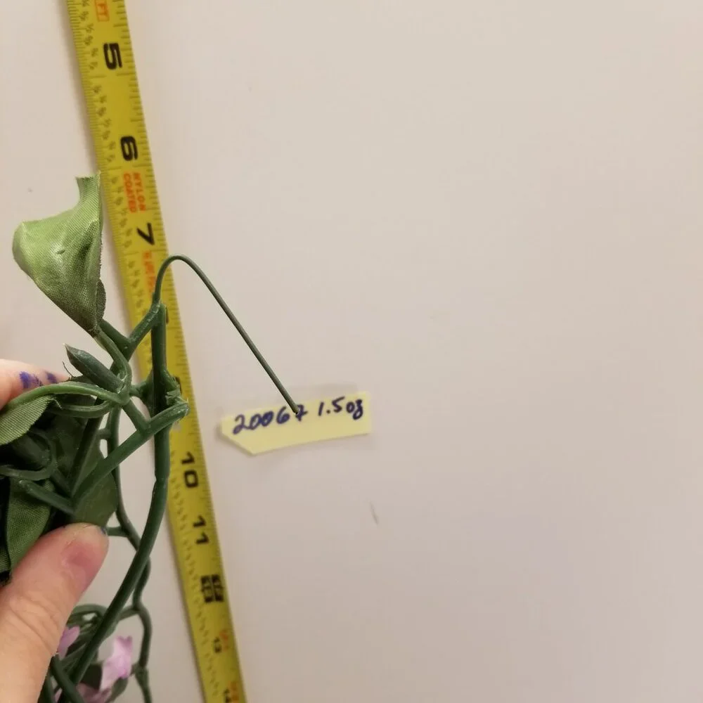 1 (one) 17” Height Artificial Flower Wisteria Stem, Purple Color